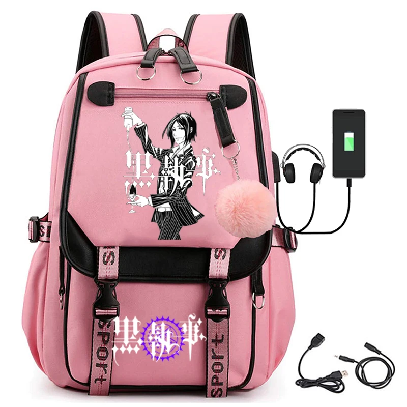 2025, USB Fashion Black Butler nylon tas Jeugdacademie-rugzak