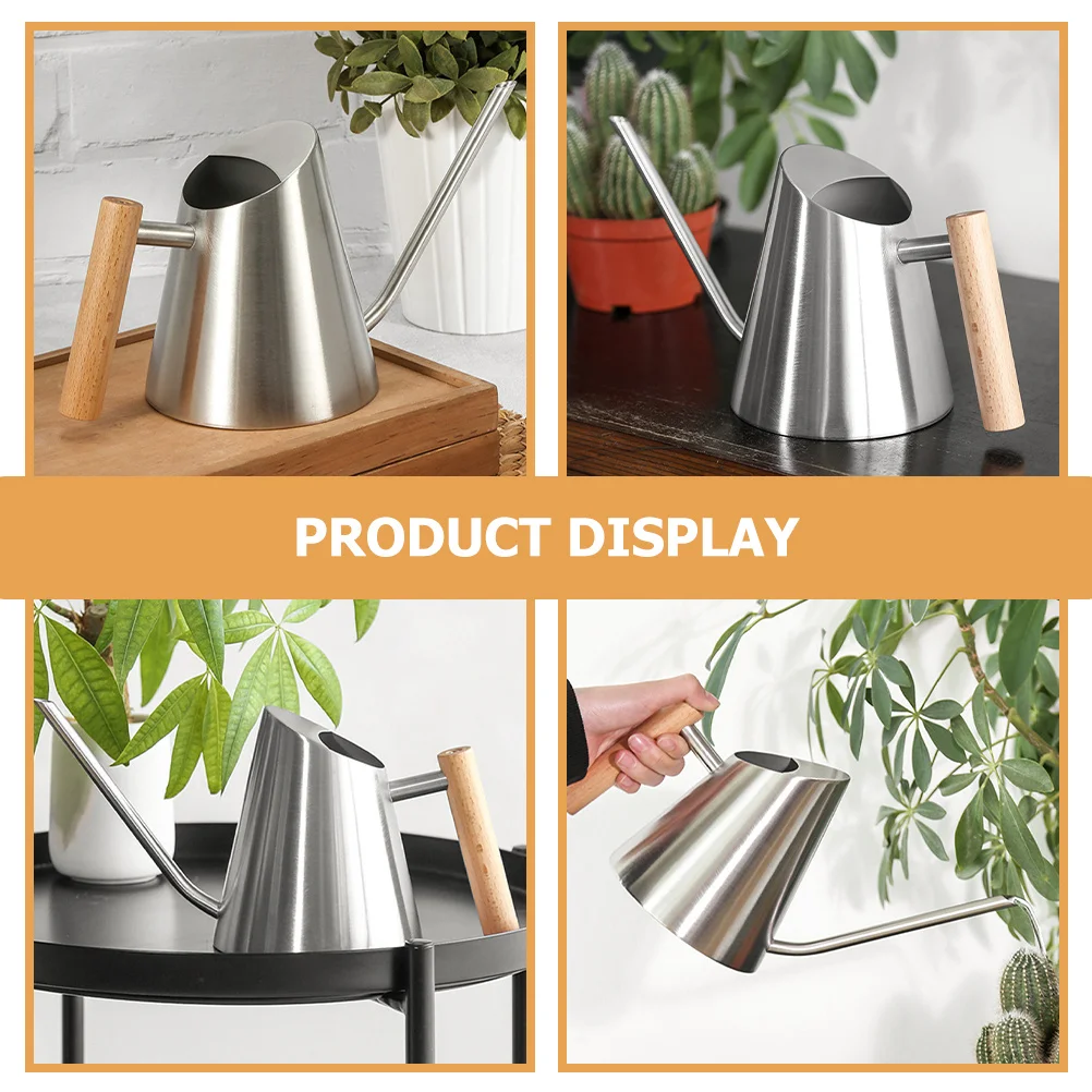 บัวรดน้ำ ปากยาว ช่องรดน้ำขนาดใหญ่ ด้ามจับตามหลักสรีรศาสตร์ การรดน้ำที่แม่นยำสำหรับพืชในร่ม ระเบียง ไม้อวบน้ำ บอนไซ ดอกไม้