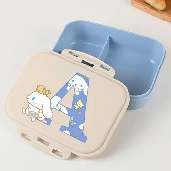 可愛肉桂狗便當盒 卡哇伊字母印花便當盒 女孩學校食品儲存容器 兒童生日禮物 10 最佳銷售 卡哇伊便當 - №9