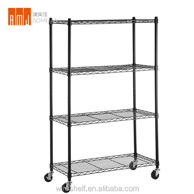 

Basics Multi Use Flower Pot Shoes Display Microwave Stand Shelf Unit on Casters for Any Living Space or Storage Area