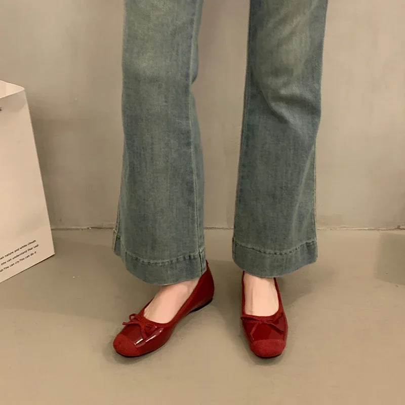 Sapato raso casual de slip-on feminino, cor mista, sola macia, ao ar livre, novo, venda quente, 2022