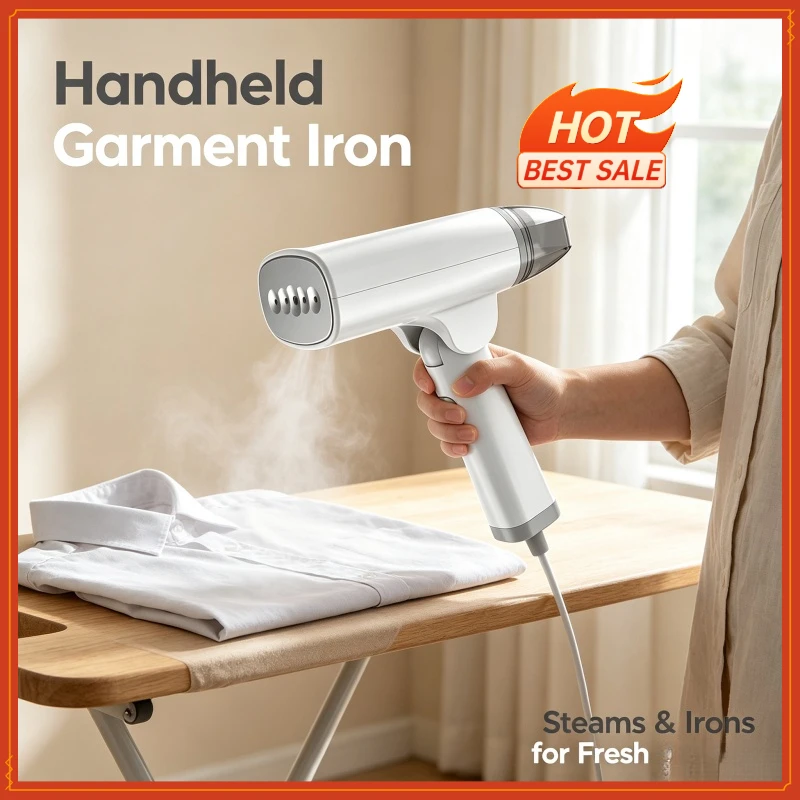 Handheld Garment Steamer 1300W Portable Steam Iron Powerful Fast Wrinkle Remover Travel Steamer Ironing for All Fabrics Clothe ﻿