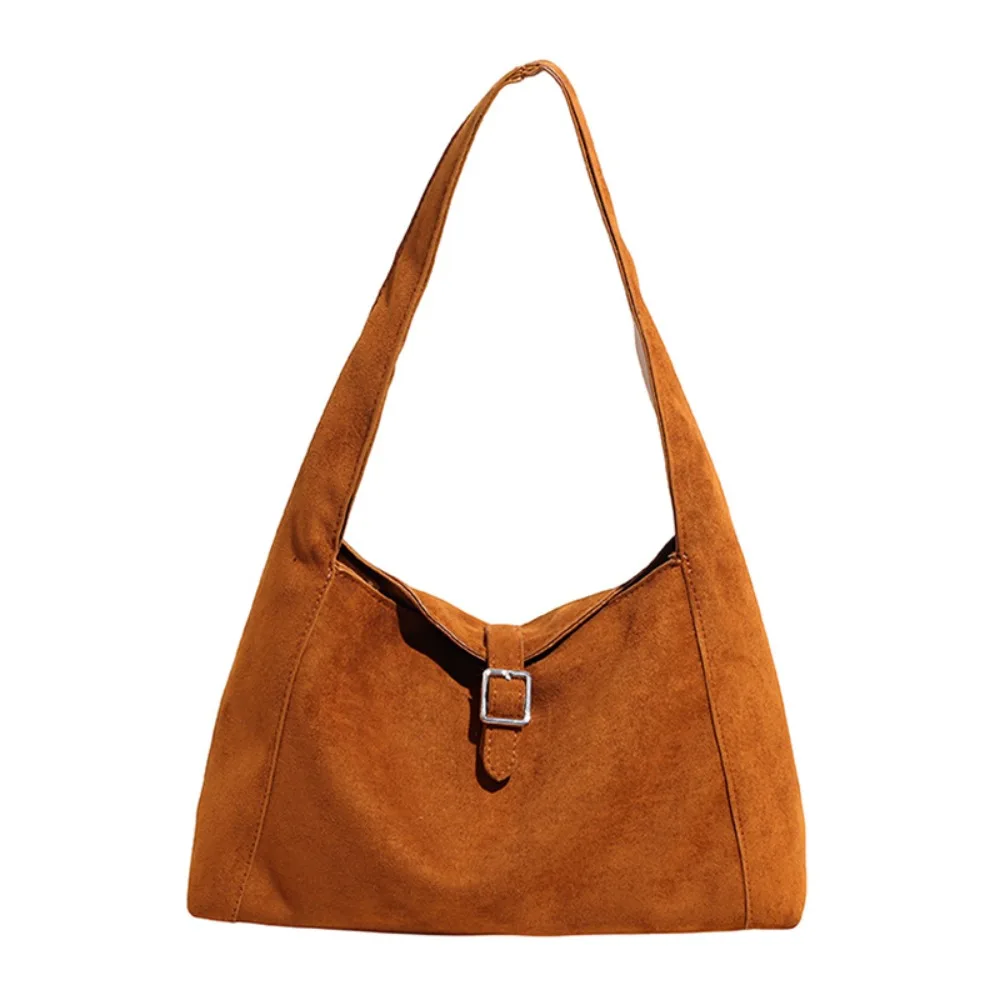 

Casual Korean Style Suede Tote Bag Solid Color PU Leather Large Capacity Handbag Large Capacity Tote Bag Underarm Packs Outdoor