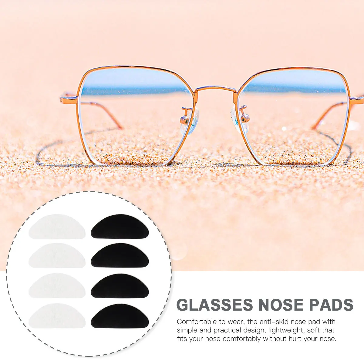

16Pairs Glasses Nose Pads Silicone Anti-Skid Lightweight Comfortable Eyeglass Nosepads for Running Climbing Sports Accessories