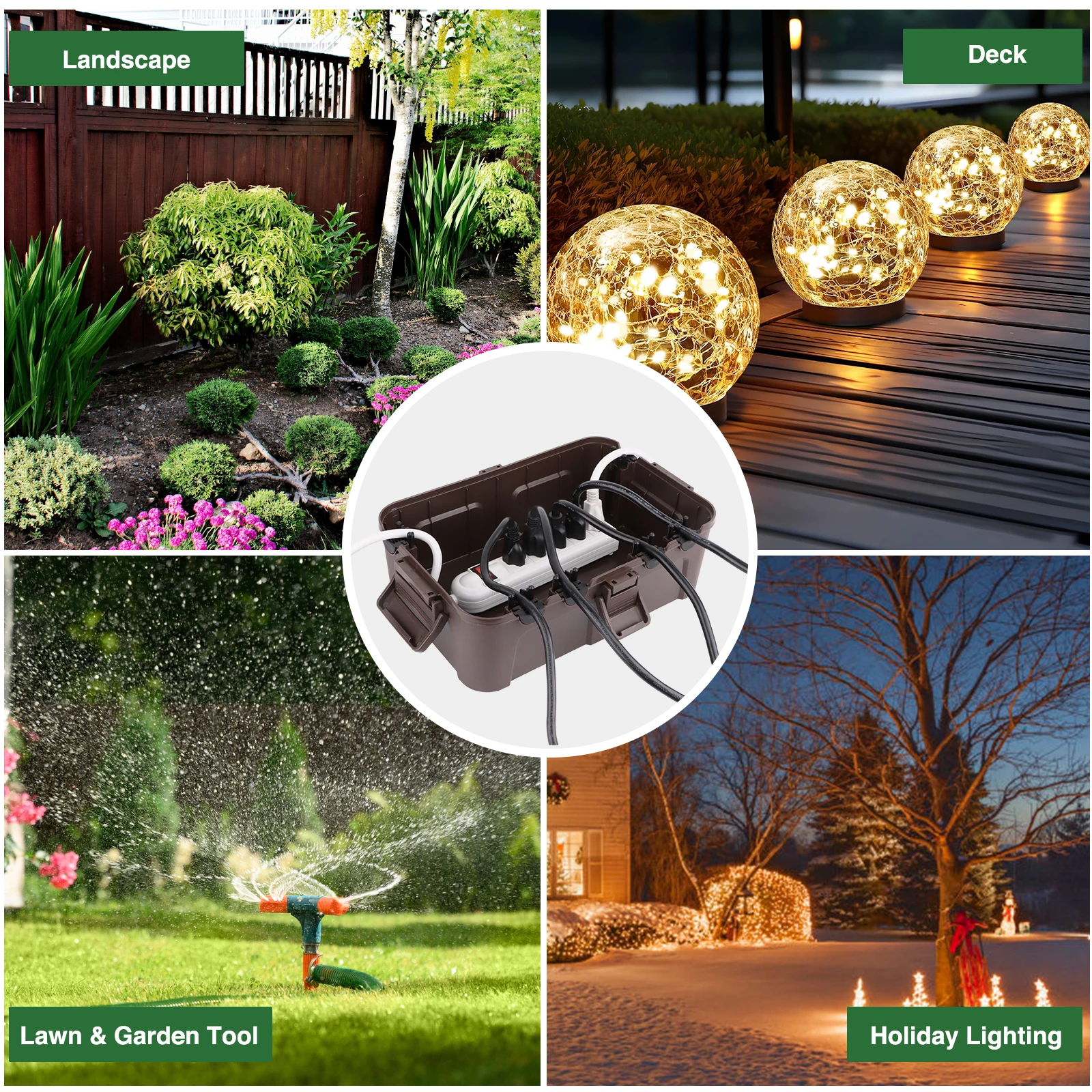 Extra Large Outdoor Electrical Box,Waterproof Extension Cord Cover Weatherproof, Protect Outlet, Plug, Socket, Timer, view 6