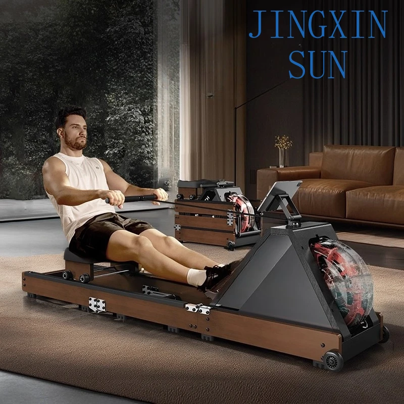 Water Resistance Rowing Machine for Home Fitness Equipment Foldable Compact Design Fat Burning Cardio Workout Machine for