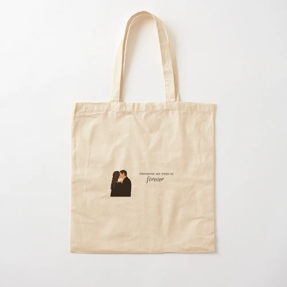 

Damon and Elena promise me this is forever Tote Bag Eco bag handbag Canvas Tote Bag