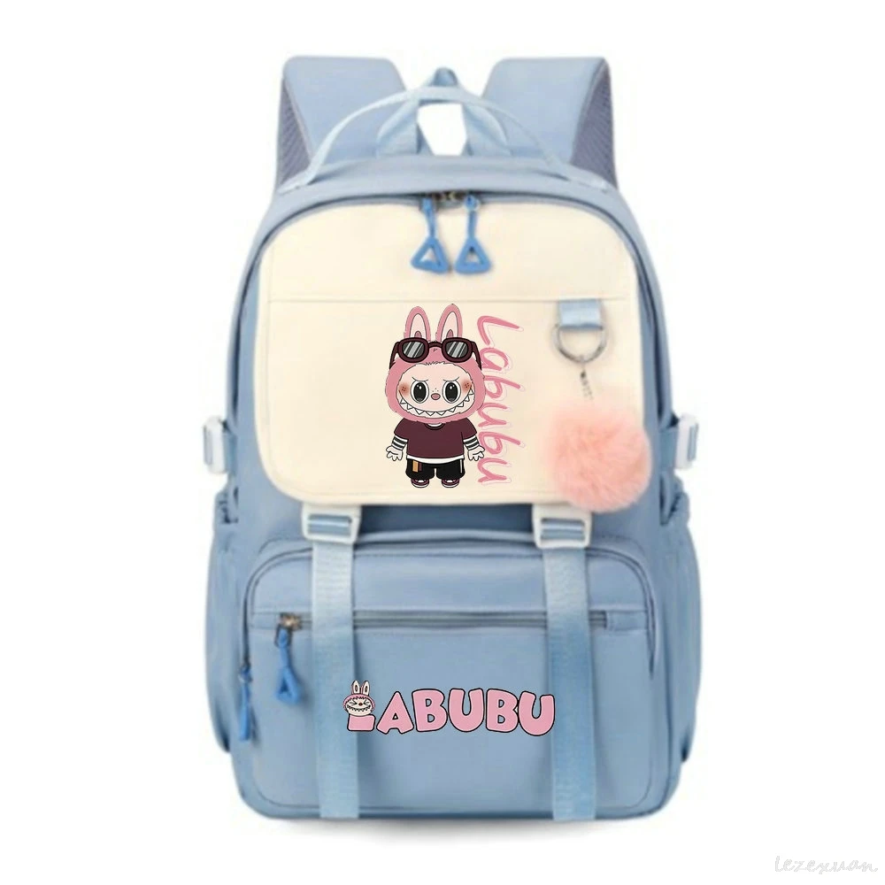 labubu Students Schoolbag Junior High School Female Large-capacity Casual Backpack Primary School Backpack