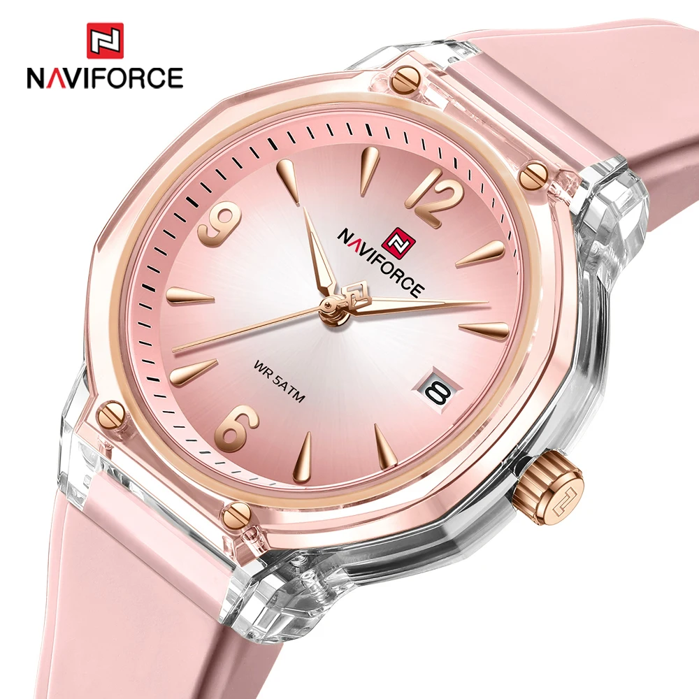 NAVIFORCE Watches for Women Creative Fashion Dial Wristwatch Ladies Quartz Waterproof Shockproof Female Clock Gifts