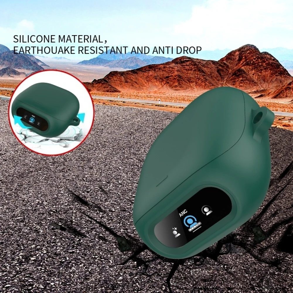 

Silicone Case for Soundcore Liberty 5 Pro Wireless Earbuds Headphones, Soft Protective Sleeve Skin Cover with Carabiner