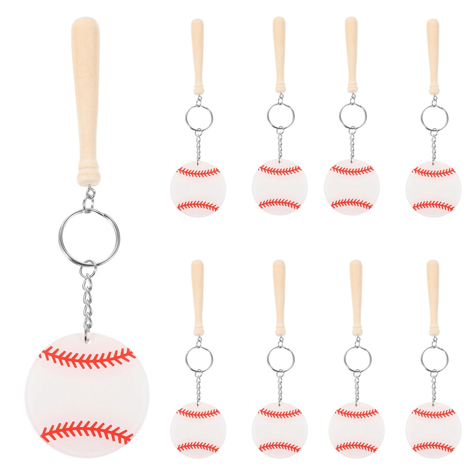 

10pcs Baseball Softball Keychains Women Backpack Accessories 5CM Sports Backpack Keychain Souvenir Smooth Surface