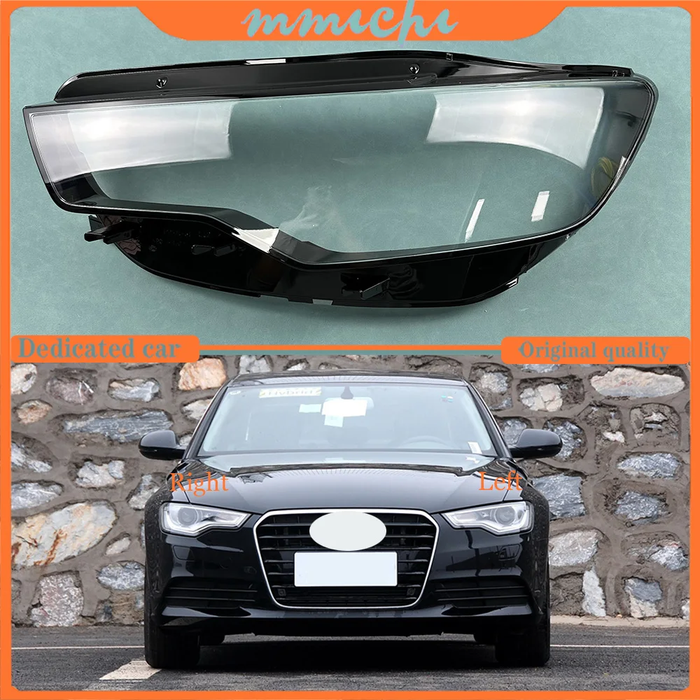 

For Audi A6 A6L C7 2012-2015 Car Front Replacement Headlight Transparent Case Shell Light Lamp Caps Headlight Glass Lens Cover