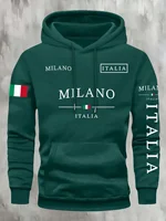 Sweat-shirt unisexe ITALIA MILANO pour homme et femme, décontracté, sport, vacances, tendance printemps automne hiver, vêtement de couple 1