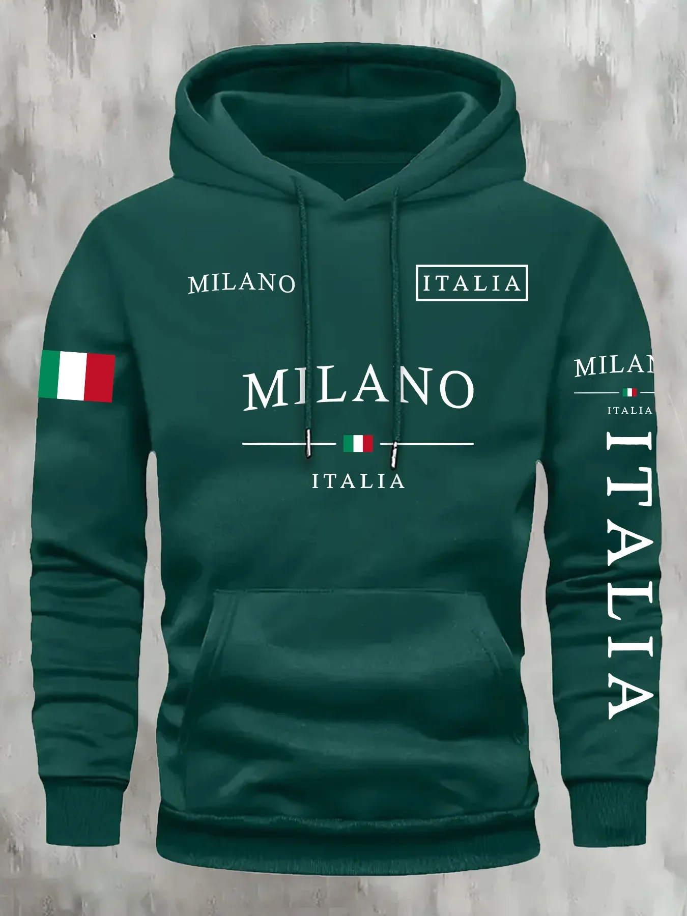 ITALIA MILANO Men Women Hoodie Outdoor Street Casual Sports Vacation Trend Spring Autumn Winter Couple Sweatshirt Top Clothing