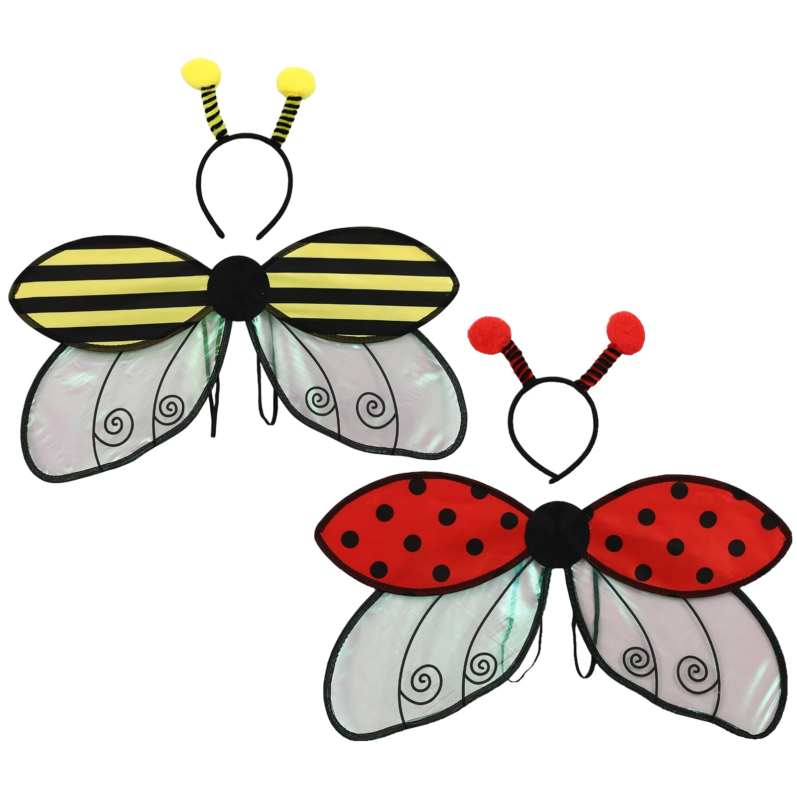 

Kids Adults Realistic Insect Wings Costume Set with Adjustable Headband for Bee Butterfly Halloween Cosplay And Themed Parties