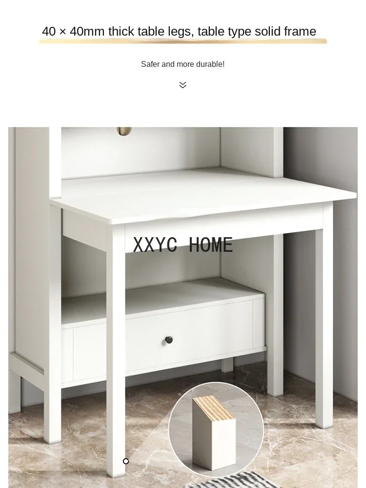 Bureau Boekenplank Geïntegreerd computerbureau Witte boekenkast Eendelige bureaukastcombinatie