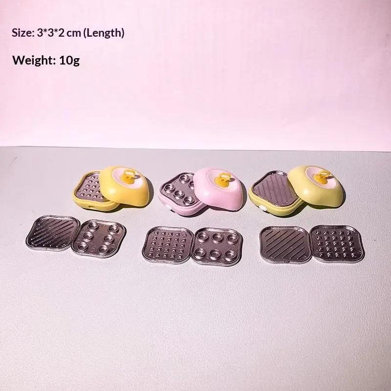 1 Set 1/12 Scale Simulation Miniature Egg Fryer Dollhouse Mini Frying Machine Kitchen Cooking Toy For Doll Accessories