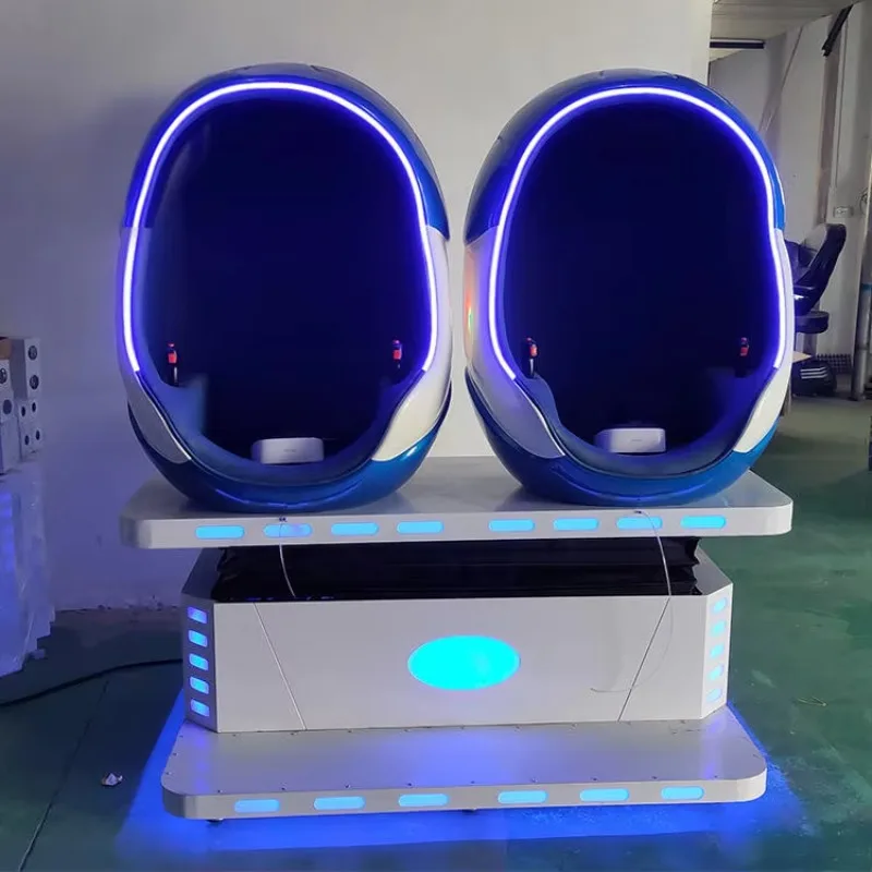 FL  9DVR Motion Cinema Equipment Dual Egg Chair VR Power for Home Science Experiments Daycare & School Aluminum PC Customized
