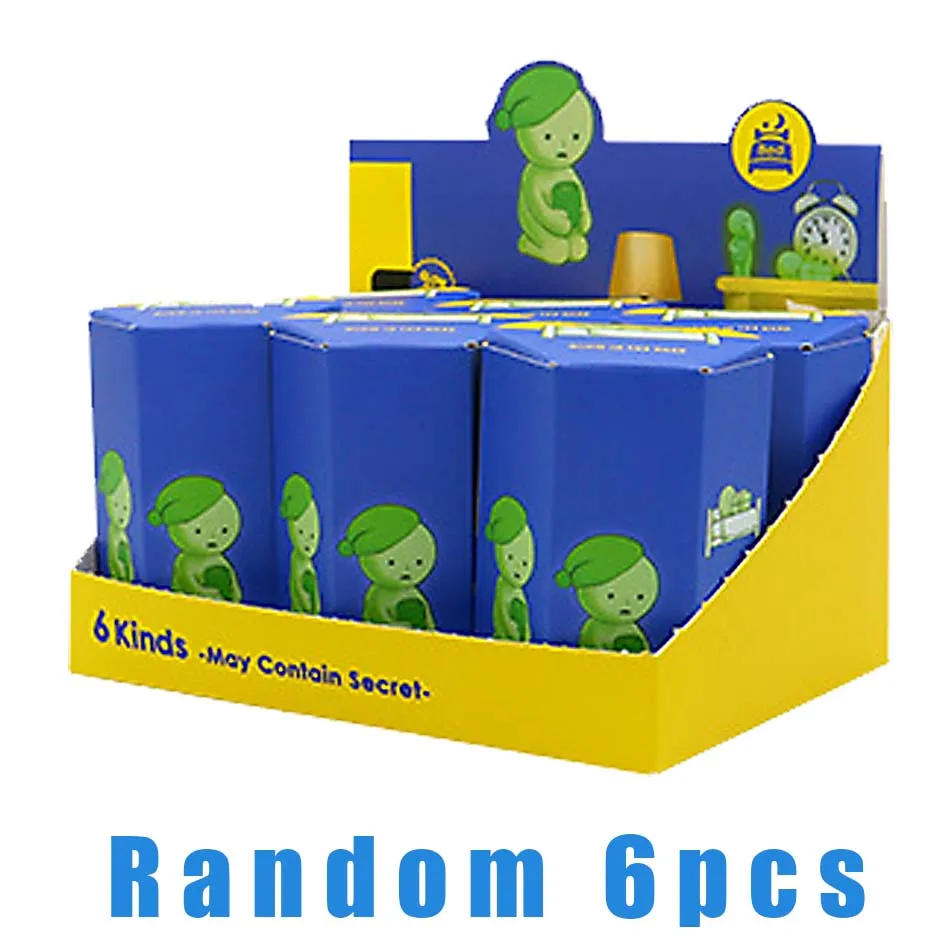 Geschenk: Mehrteilige Serie Leuchtender Grüner Puppen-Blindbox – Überraschungs-Actionfiguren als Desktop-Deko-Modellspielzeug