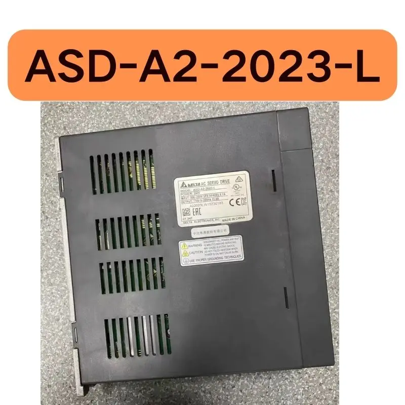 تم اختبار محرك سيرفو ASD-A2-2023-L مستعمل بقدرة 2 كيلو وات بشكل جيد، وظيفة سليمة