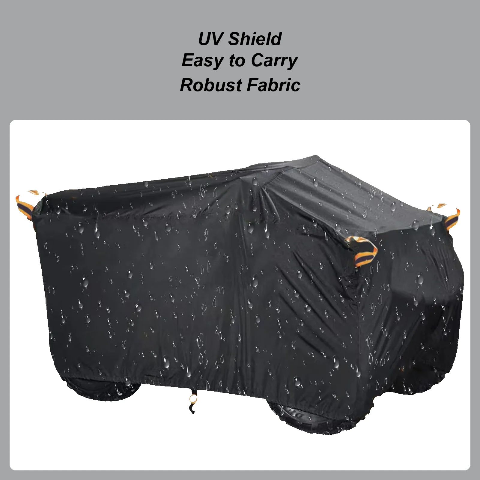 ATV Cover Tear-Resistant Protection Tarp Windproof ATV Covers For Rainy Weather Summer Sun Exposure Winter Road Trips Dusty