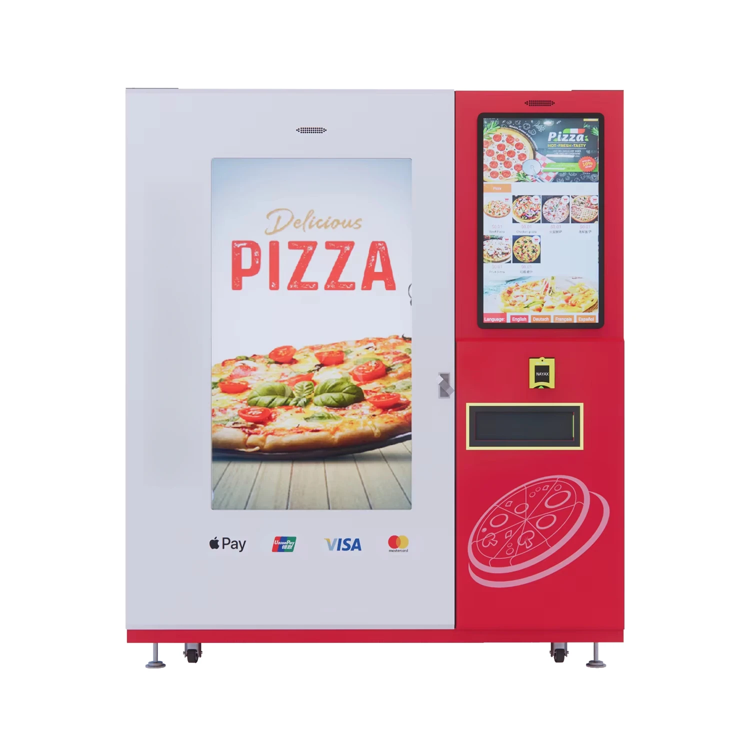 Distributore automatico intelligente per pizza congelata completamente automatica commerciale per interni