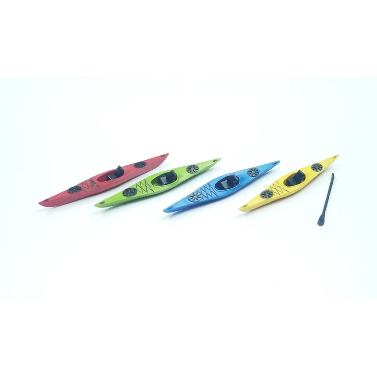 1/64 Scale Single Person Kayak Plastic Miniature Model Ornament Creative Scenery Photography Prop for DIY Dollhouse Layout