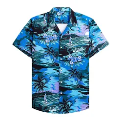 Metallic Blouse Men'S Coconut Sunset Beach Holiday Shirt Short Sleeve Cuffs Button Port Floral Shirt Cotton Long Sleeve T Shirts