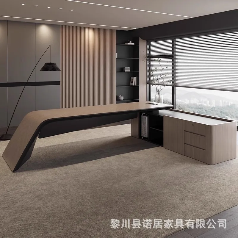CEO Desk,Boss Table,Light Luxury, Simple Modern Design, Suitable For Executives And Managers