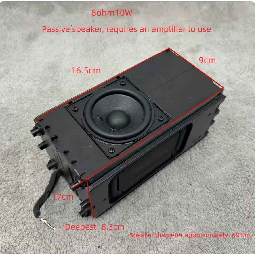 GHXAMP 고성능 2.75인치 풀레인지 스피커 드라이버(롱 스트로크 듀얼 베이스 다이어프램 패시브 170mm*90mm*83mm 2개 포함)