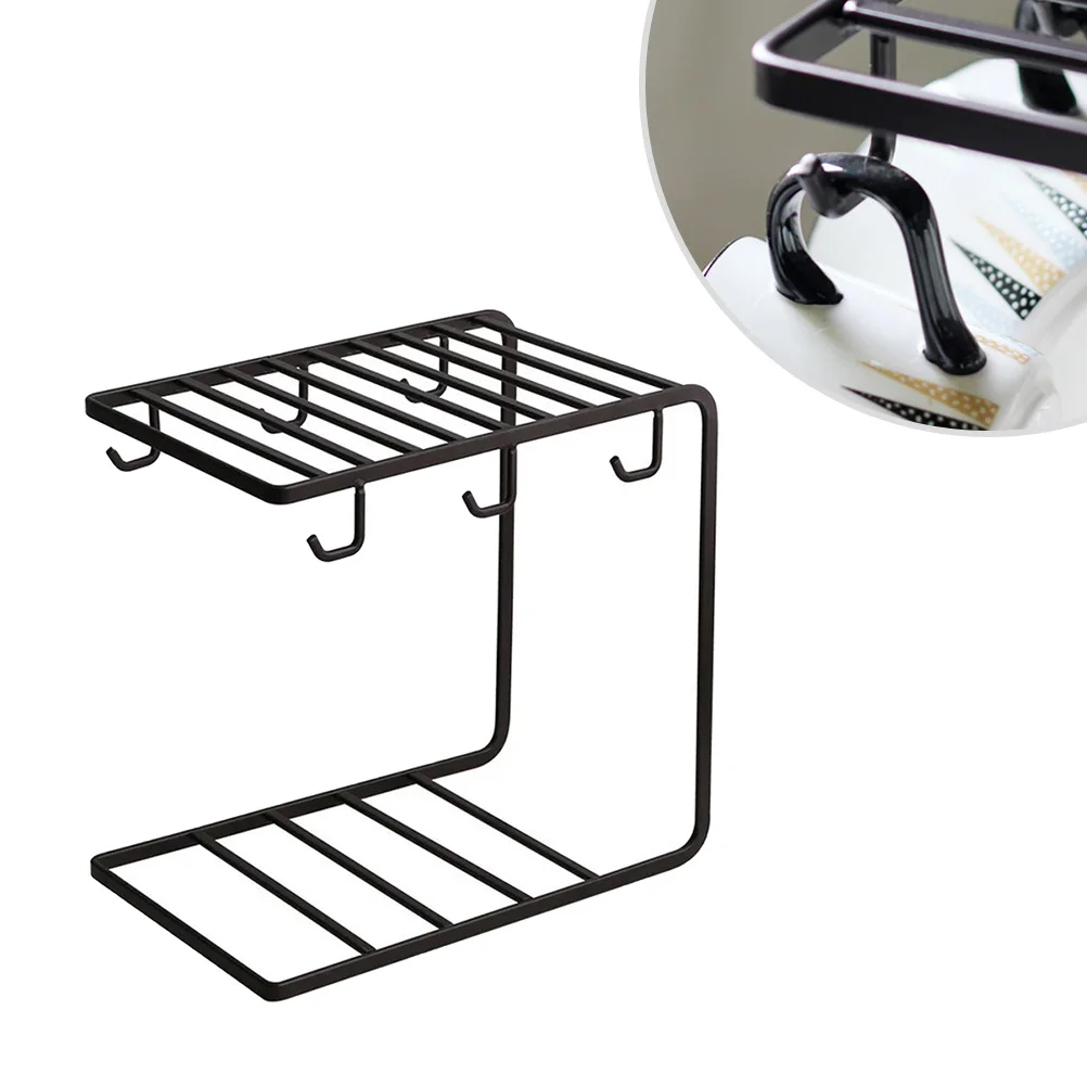 

Drain Cup Holder Coffee Mug Stand Countertop Dish Drainer Drying Glass Rack Organizer Shelf Ceramics