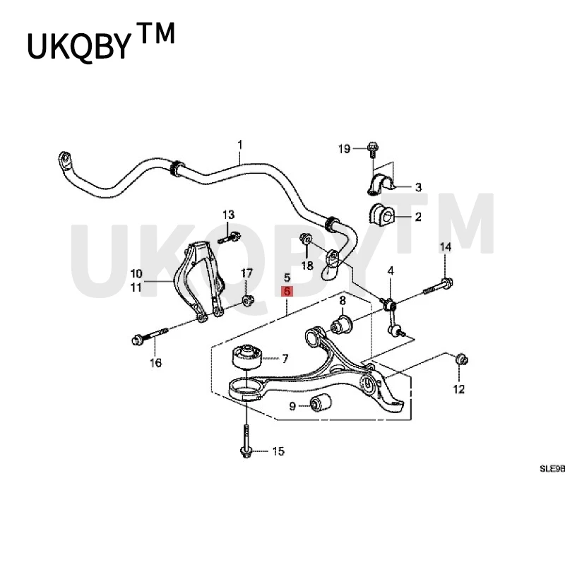 Car Engine front lower swing arm assembly 2004-Hon daO DYS SEY RB1 front lower suspension Lower support arm 51360SFE000