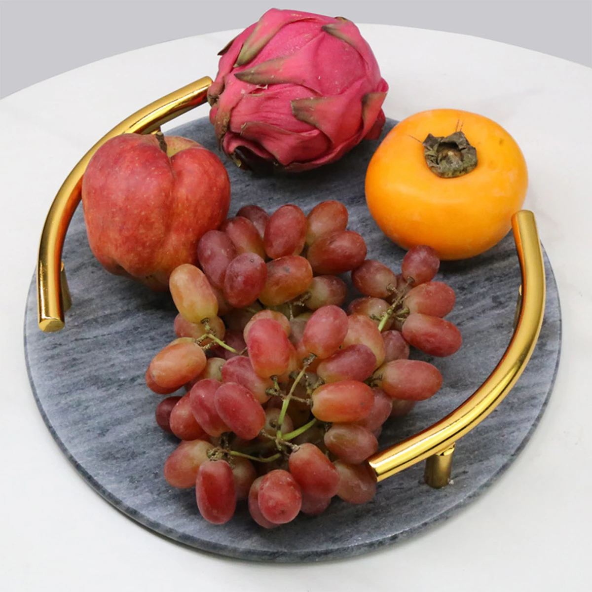 

Marble Cake Tray Display Holder for Kitchen Party Dessert Cupcake Elegant Smooth Surface Sturdy Fashion