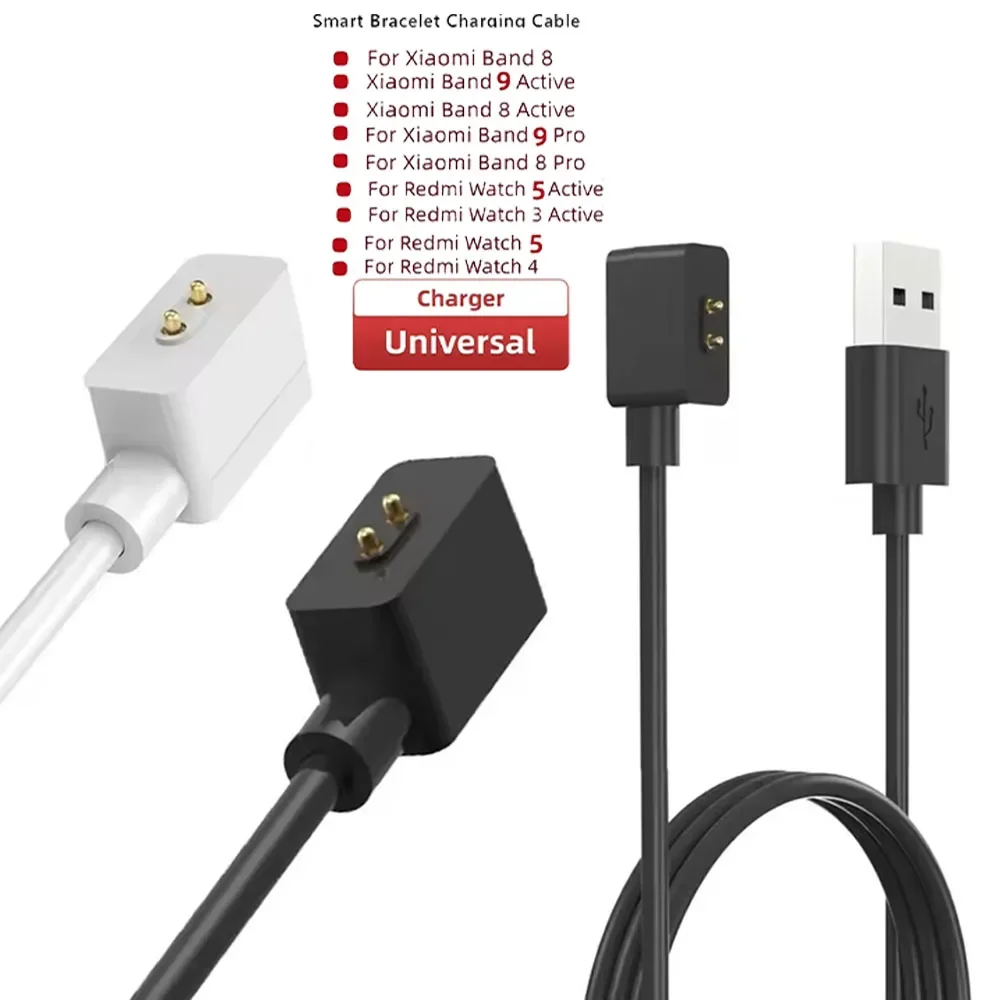 USB Charger Cable For Redmi Watch 3 Active Power Adapter Portable Universal USB Charger for Xiaomi Smart Band 8, 8pro, 9 Active