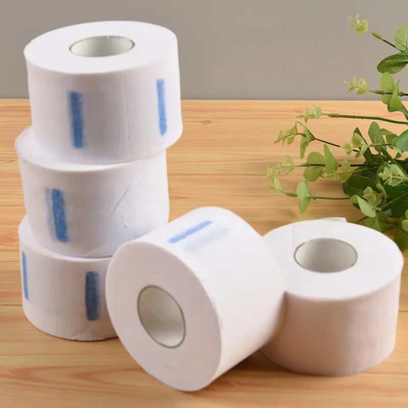 Bandes de cou blanches jetables pour la coupe de cheveux, accessoire extensible, 1 rouleau de papier pour le cou, ajustable, pour barbier et salon de coiffure