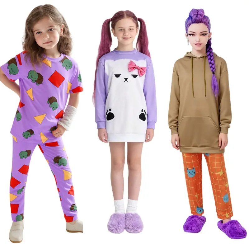 Kpop K Pop Demon Hunters Rumi Zoey Mira Cosplay Kostuum Pyjama Pakken voor Vrouwen Meisjes Halloween Carnaval Party Kostuums
