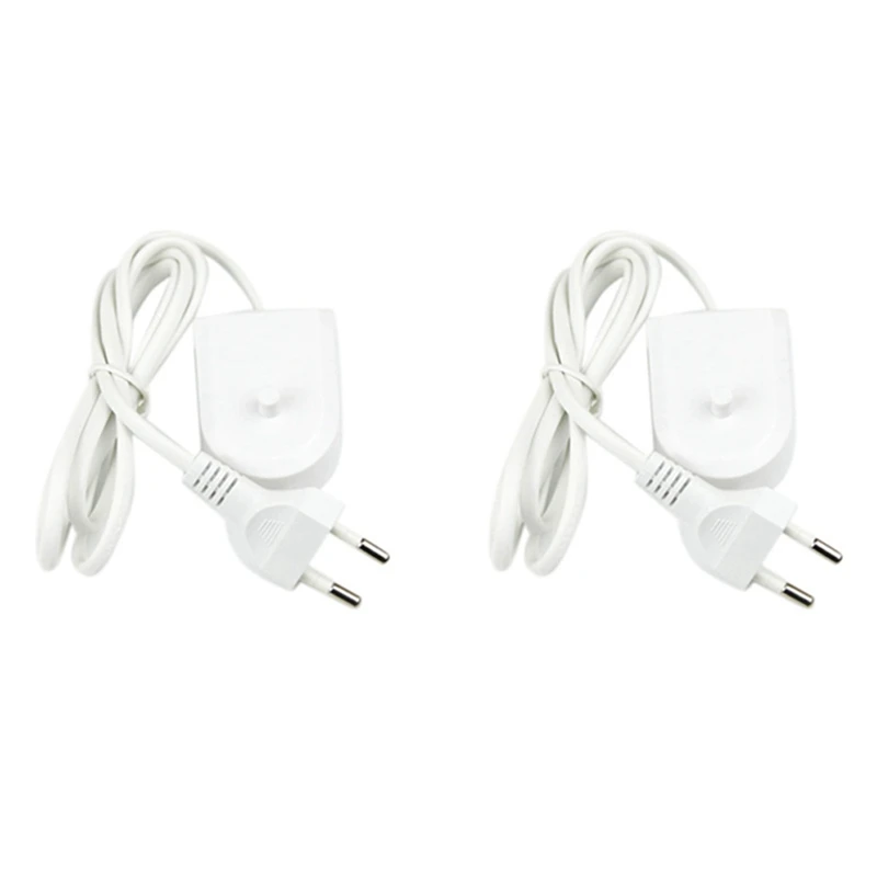 2X Replacement Charger For  Toothbrush EU Plug Charging Kit Waterproof White Holder Base Hx6100 HX6721/3296/3216