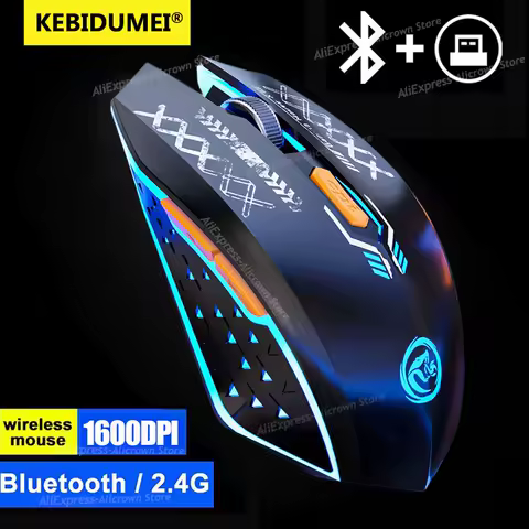 1600 DPI Wireless Mouse 2.4G Bluetooth Mouse Rechargeable Backlight Gaming Computer Mouse 6 Keys Mice For PC Laptop MacBook Pro