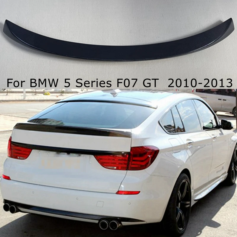 FOR BMW 5 Series GT F07 2010-2013 AC Style Carbon fiber Rear Spoiler Trunk wing FRP Glossy black Forged carbon