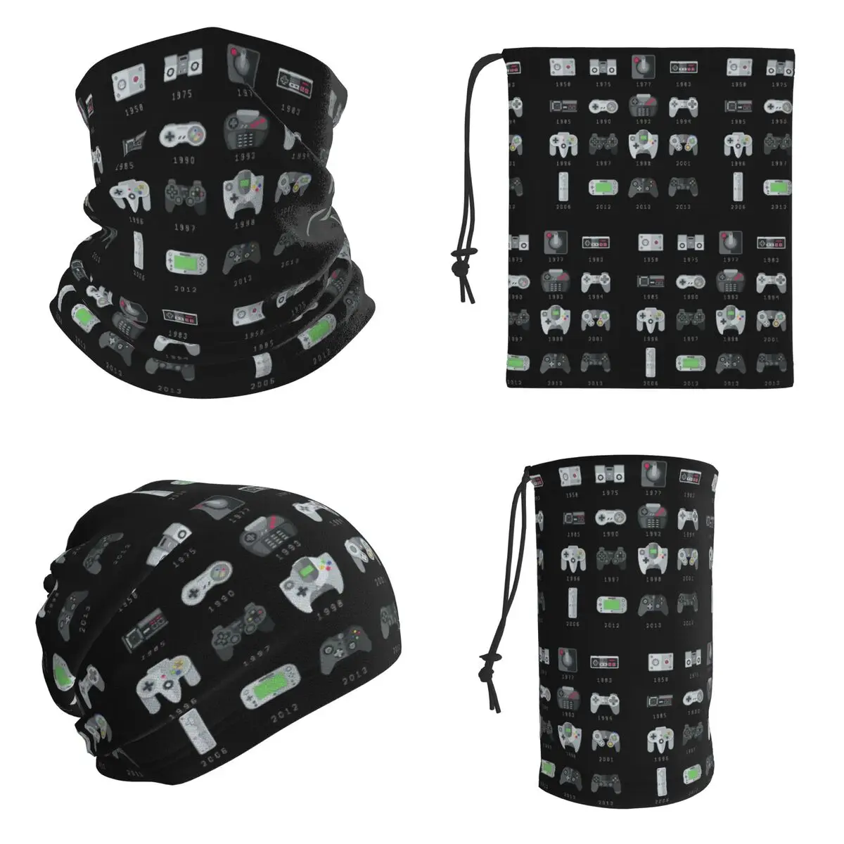 Geek Gaming Controllers Bandana Neck Cover Printed Magic Scarf Riding Cycling Scarf For Men Women Adult All Season
