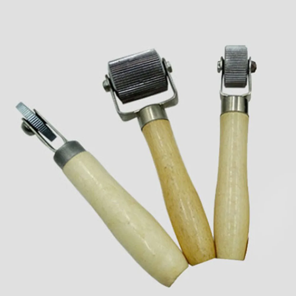 

3pcs Tire Repair Compacting Roller Wood Handle High Temperature Resistant Wear Resistant Labor-Saving Sealing Performance