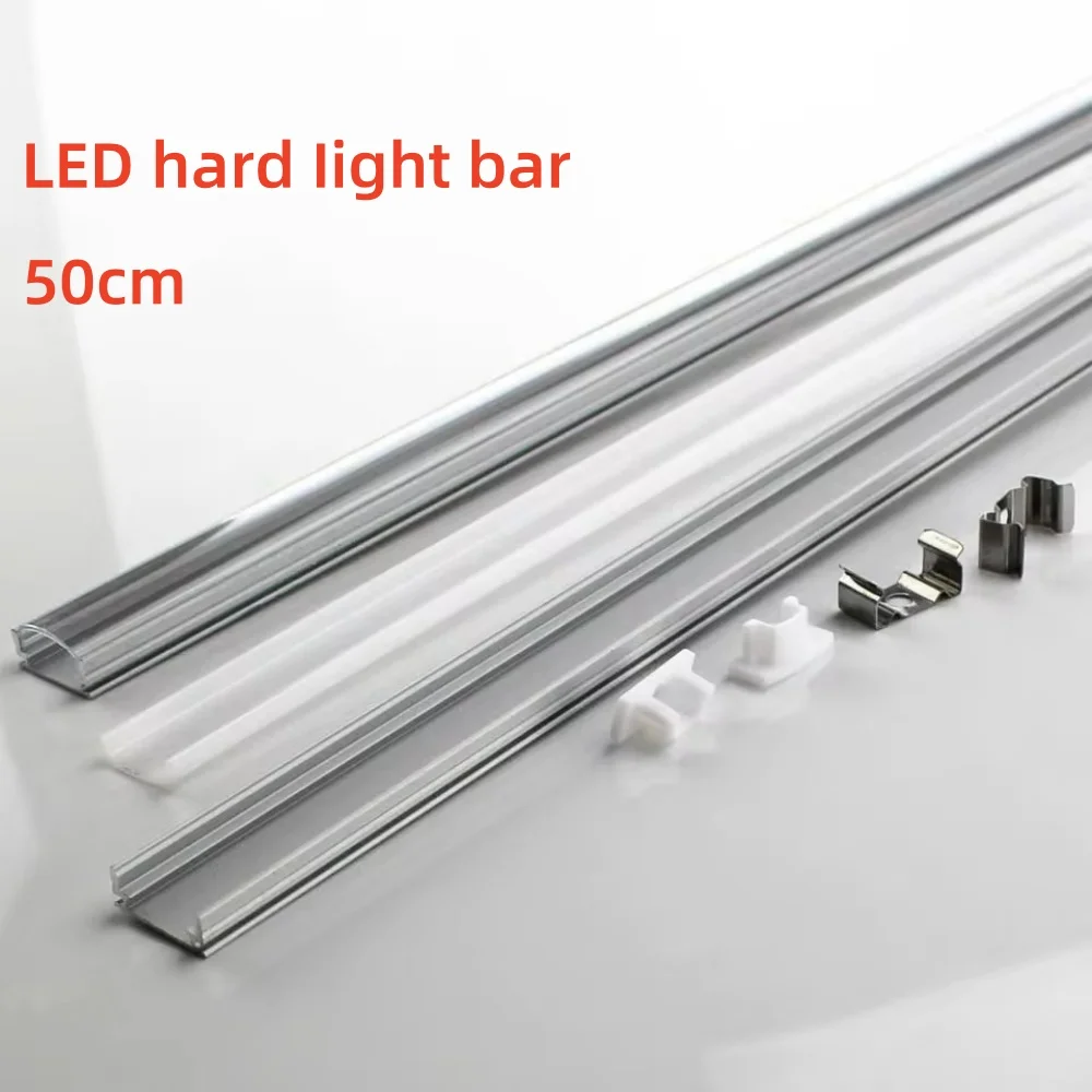 

1-28 шт./лот 50 см Perfil Aluminio светодиодный угловой держатель канала из алюминиевого профиля для светодиодной ленты, барная лампа для шкафа, кухонный шкаф