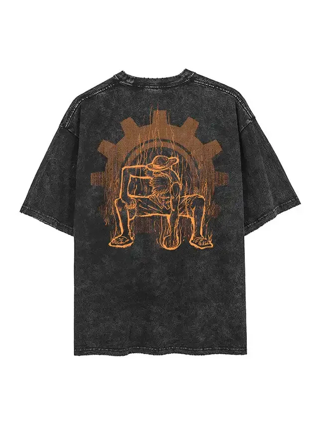 

ONE PIECE One Piece Straw Hat Luffy T Shirt Anime T-Shirt Designer Illustration Pattern Street Harajuku Summer 2025 New