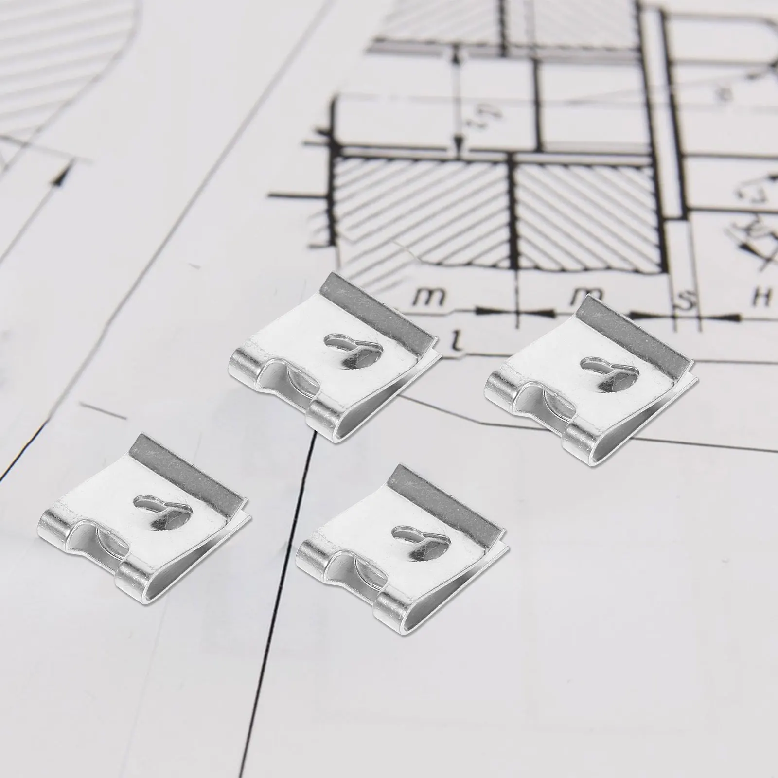 

100 Pcs Nut Clips Zinc Car Body Door Panel Fasteners Metal U Shaped Clamps Automotive Wear Resistance Hardness