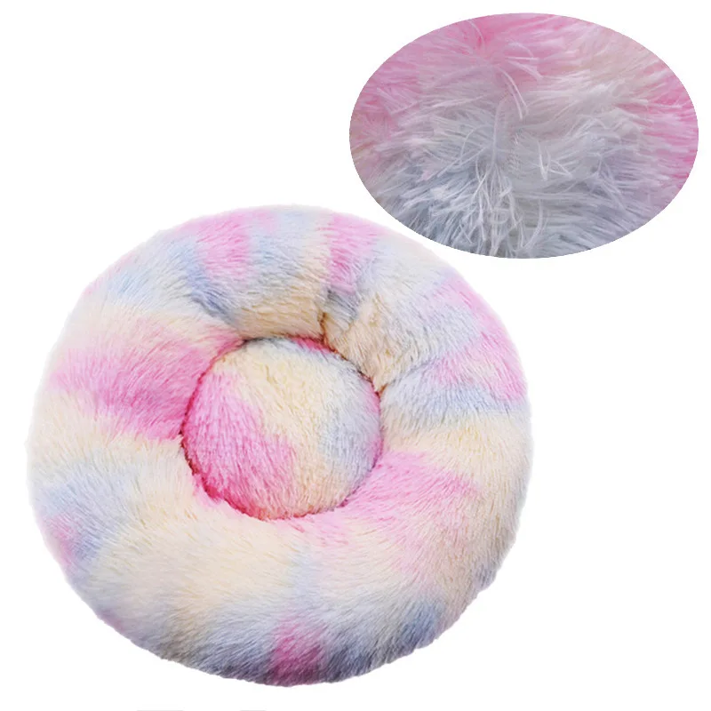 Rond hondenbed Winter warm kattenbed Pluche mand voor hond Wasbaar huisdierbed voor kleine, middelgrote en grote hondenbank Kat