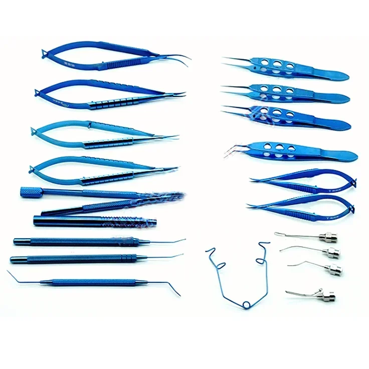 21 pcs Titanium Cataract Set for Ophthalmic Cataract Surgery Instruments