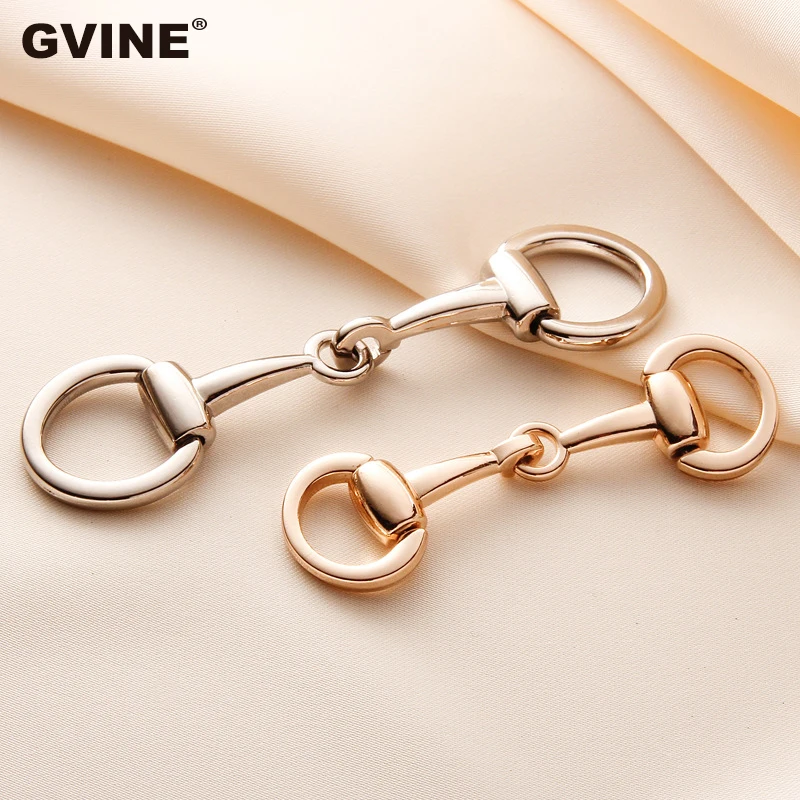 10Pcs Silk Scarf Buckle Women Shawl Clips Fastener Brooches Metal Knotted Ring Buckles for Shoes Decoration DIY Accessories