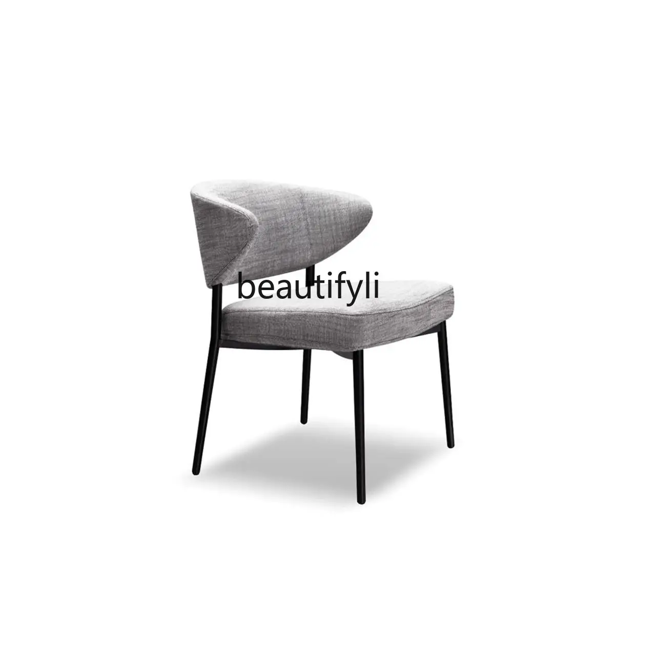 

Modern Design Fabric Single Armchair Italian Minimalist Dining Chair Study Chair