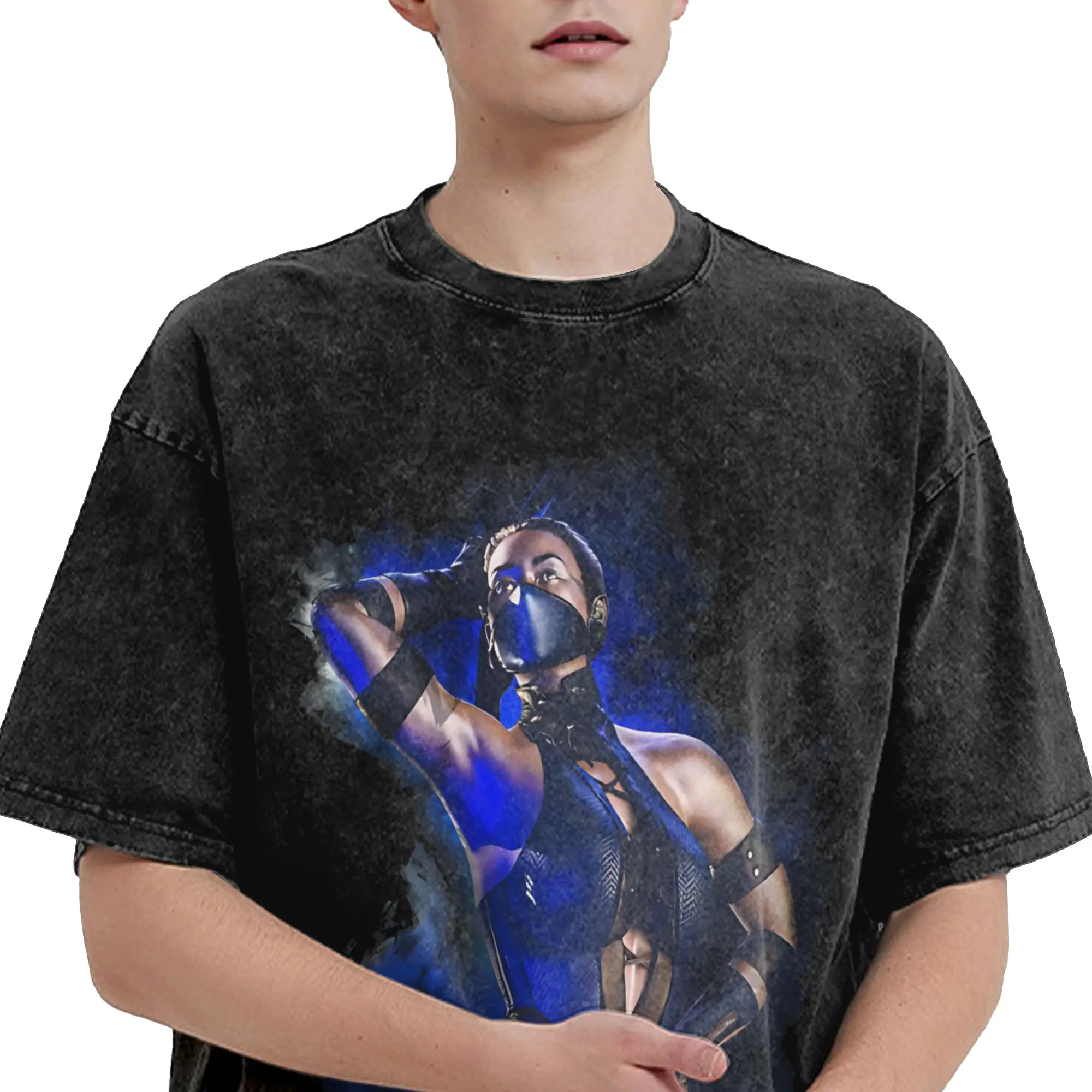Kitana You Will Learn Respect Mortals Kombats T Shirt Hip Hop Washed 100% Cotton T-Shirt  Fashion for Men Women Streetwear