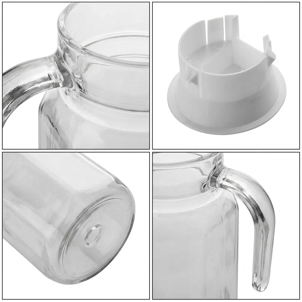 1.1L Water Container Plastic Water Pitcher Transparent Plastic Build Ergonomic Side Handle Lightweight Structure